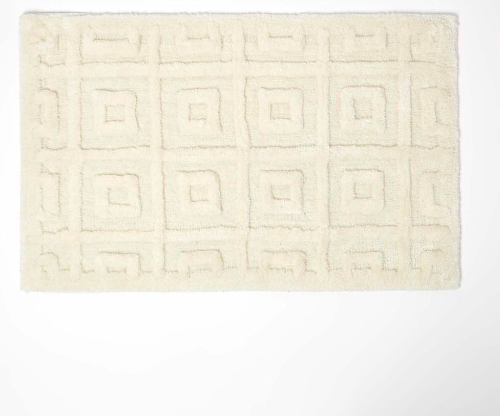 HOMESCAPES Tappeto da bagno crema, 50 x 80 cm - Tappeto da Immagine del prodotto 