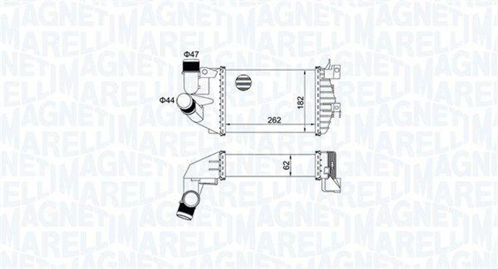 MAGNETI MARELLI 351319205080 Turboladerkühler OE 6302076 kompatibel mit Zafira, Astra H