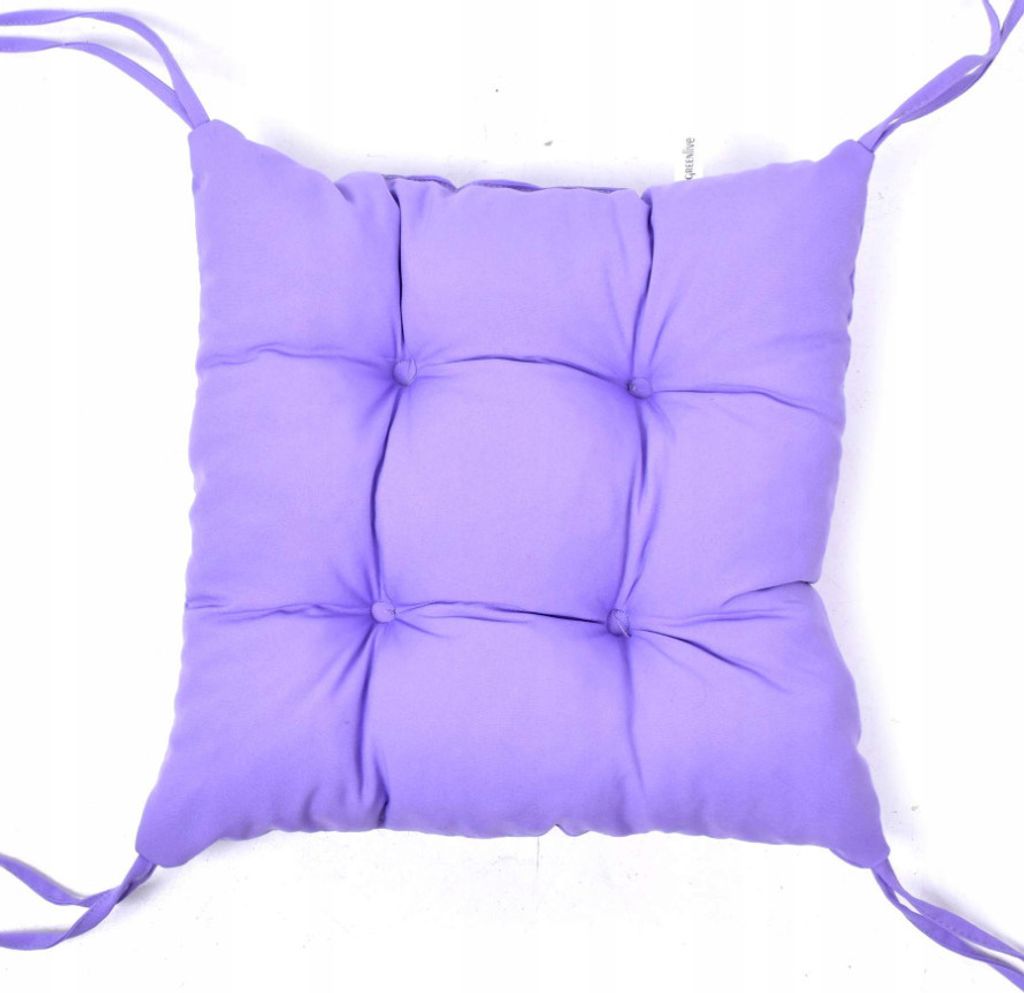 Stuhlkissen, Sitzkissen 40x40 cm mit Bändern Sitzpolster mit Schleifenband, Sitzauflage Auflage, Stuhlauflage, Bequeme, Weichem, für Esszimmer, K...
