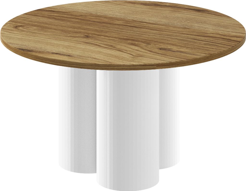 Design Couchtisch HRE-222 rund Hochglanz Wohnzimmer Tisch 80 x 50 cm