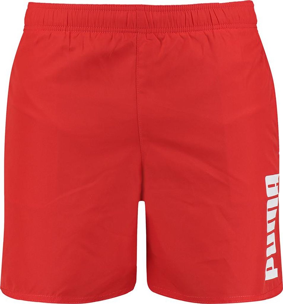 PUMA Herren Badehose SWIM MEN MID Shorts Stretch Badeshorts Swim Shorts , Farbe:Red, Bekleidungsgröße:XXL