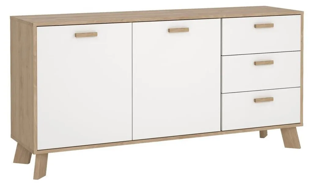Buffet STORM : Solution Gain de Place Chêne et Blanc 147,2 cm - 3