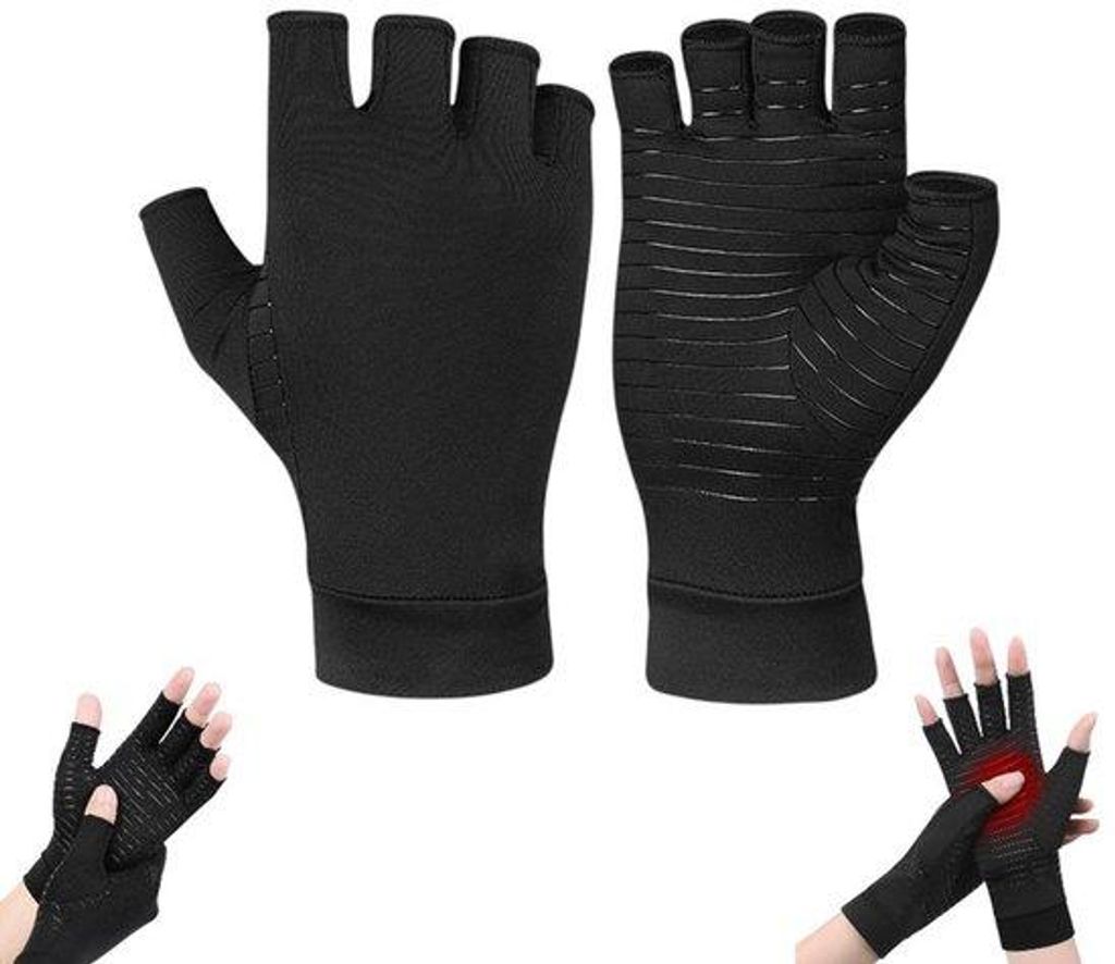 Kompakte Gaminghandschuhe mit offenen Fingertopfen - Fingerlose Kompaktionshandschuhe - L - Arthritisbeständige Gaminghandschuhe, geeignet für Ar...