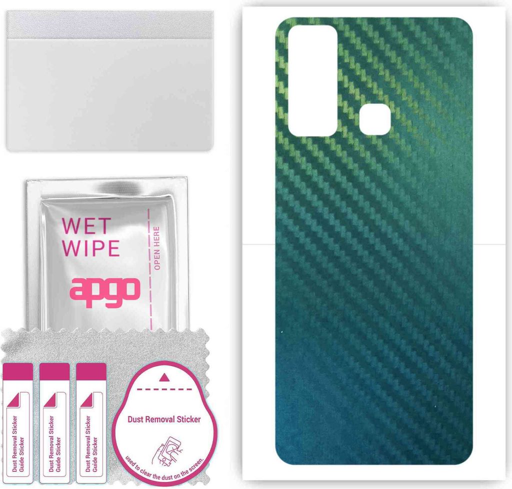 apgo Rückseite Schutzfolie, Skin, kompatibel mit Vivo Y30i, Hinten Displayschutzfolie aus Vinylfolie, kratzfest, einfache Montage - Kohlenstoff-Ch...