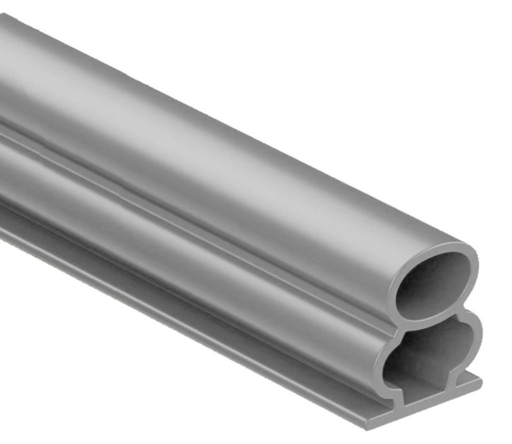 INF I-förmige EPDM-Schaumdichtung selbstklebend 1m 2er-Set für Türen Grau