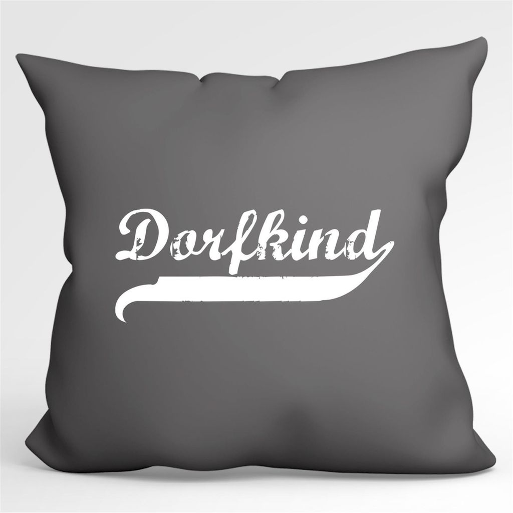 Hellweg Druckerei Deko Kissenbezug Dorfkind Vintage Geschenk Zierkissenbezug Steel Grey 40x40cm Baumwolle Dorfkind Vintage Dekoration