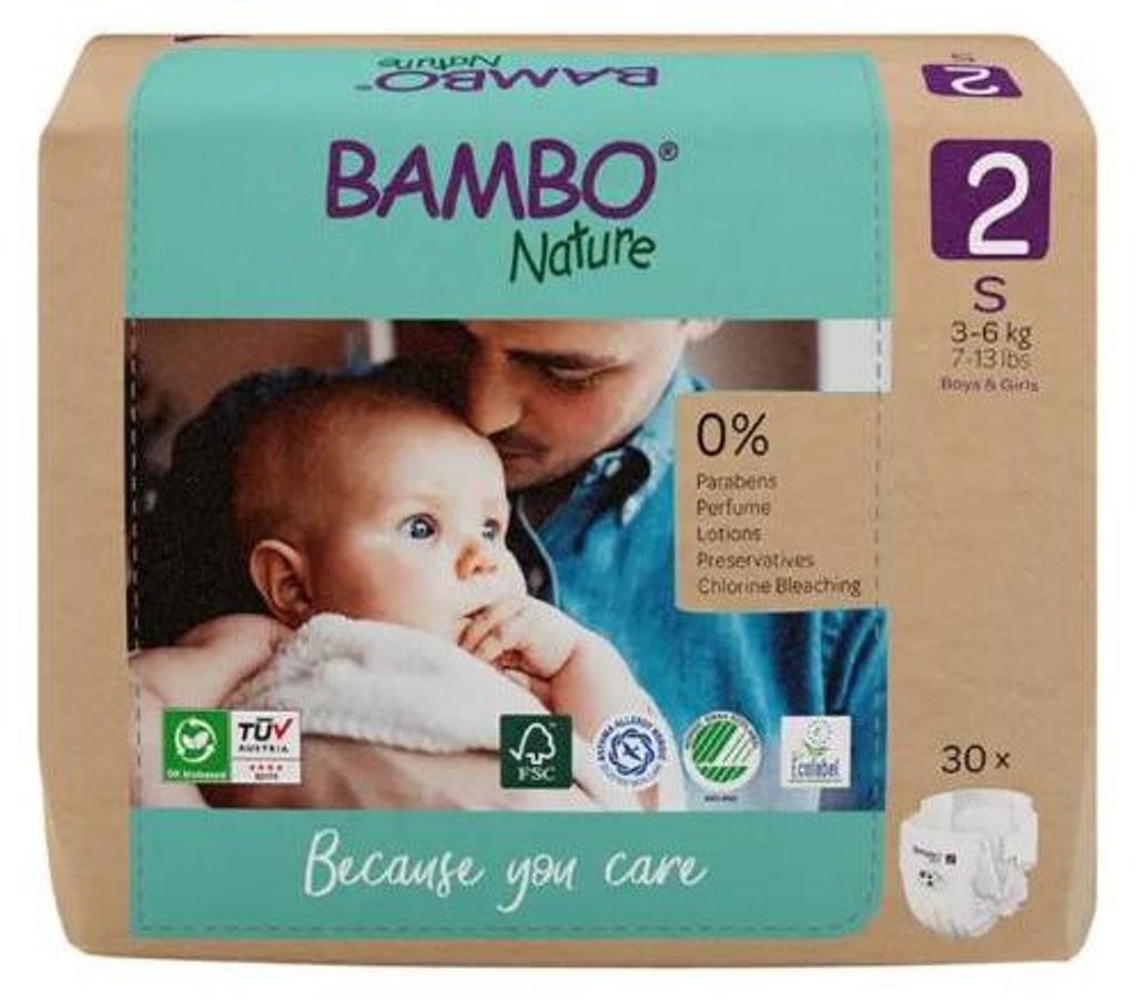 Bambo Nature Windeln Größe 2 (30 Stück) Produktbild 