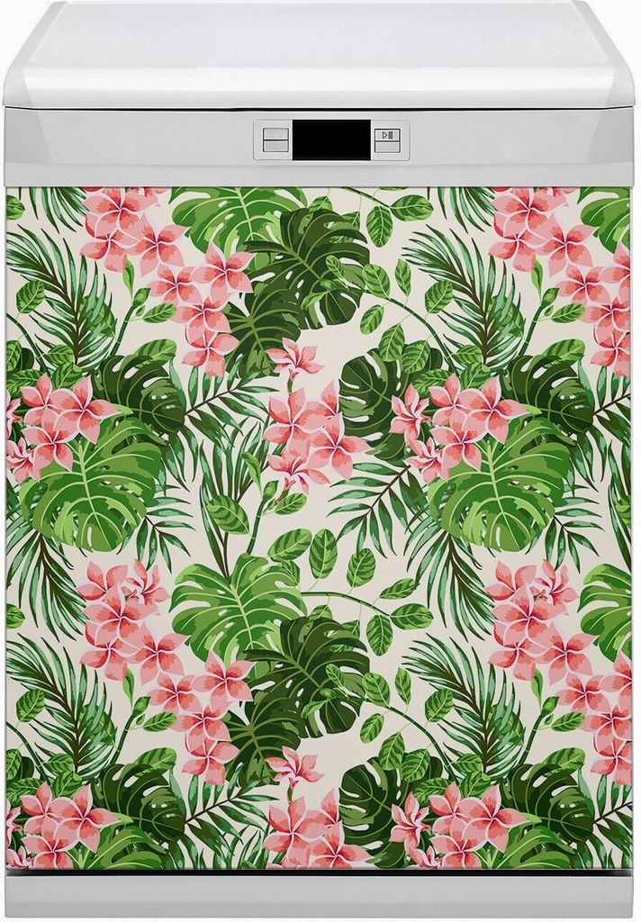 Magnetmatte Geschirrspüle Abwaschbar Küche Magnete Nachbildung 60x70 cm - Hawaii Blumen