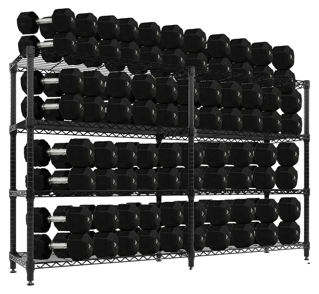 Étagère de rangement stable 4 niveaux : stoppez le désordre en acier