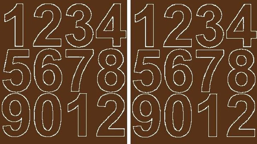 Adesivi Numerici Marroni Lucidi 7cm - Numeri per Casa e Fai Da Te