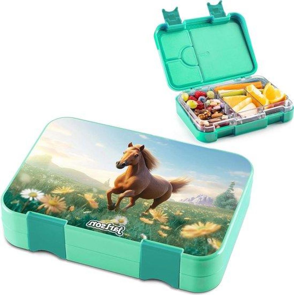 Kinder-Snackbox mit Pferd, wasserdicht, Bento-Box
