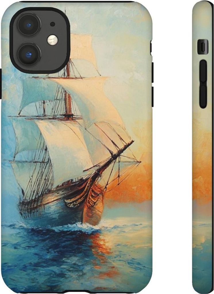 Segelschiff im Sonnenuntergang – Hülle Kompatibel mit iPhone 11