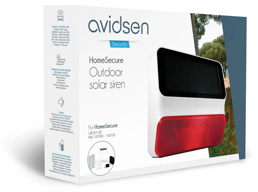 Sirène extérieure autonome solaire sans fil pour alarme Avidsen - 3