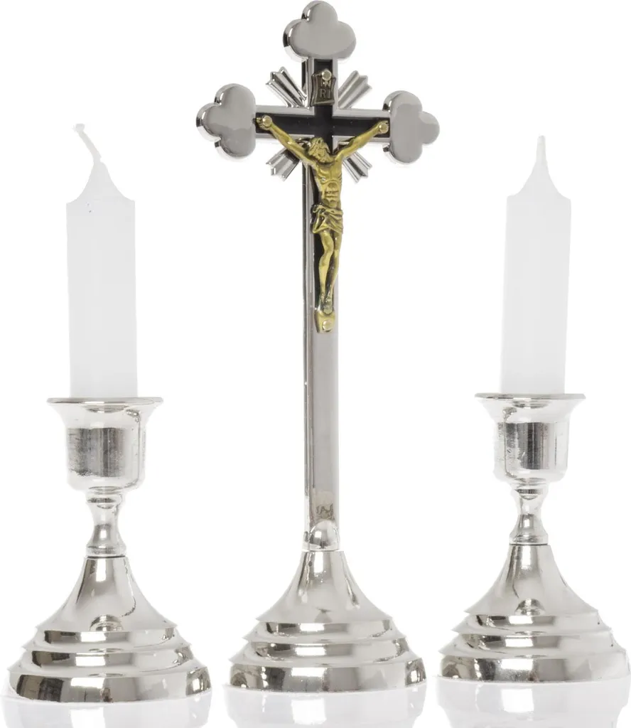 Set musical de Noël argenté 19 cm - Finition traditionnelle luxueuse