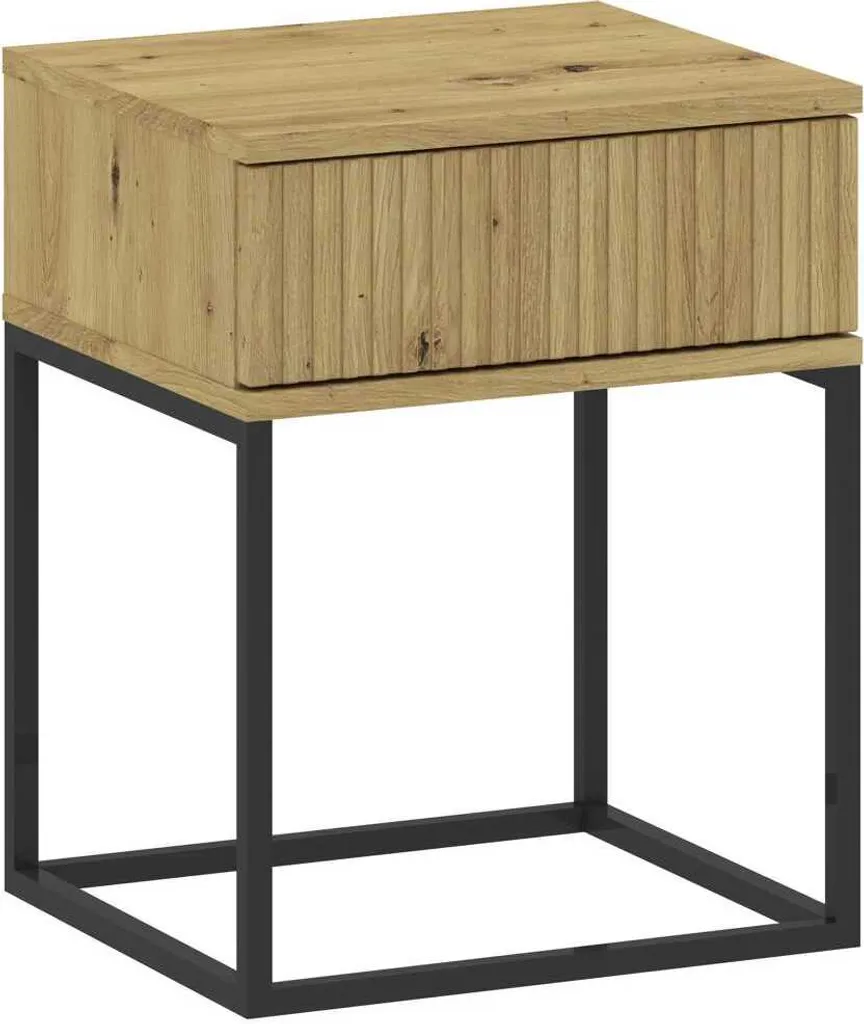 Table de chevet MARETA 1 chêne artisan : finissez-en avec le désordre