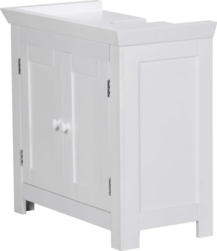 Meuble de rangement sous-lavabo Rootz blanc pour mobilier de bain