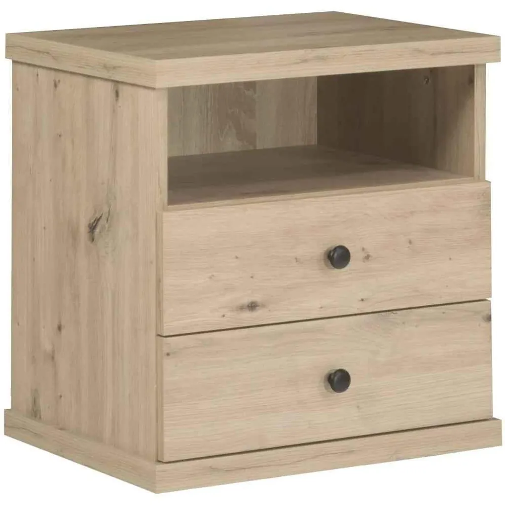 Table de nuit CAYA C-17 Artisan 2 tiroirs sans pieds métalliques DIY