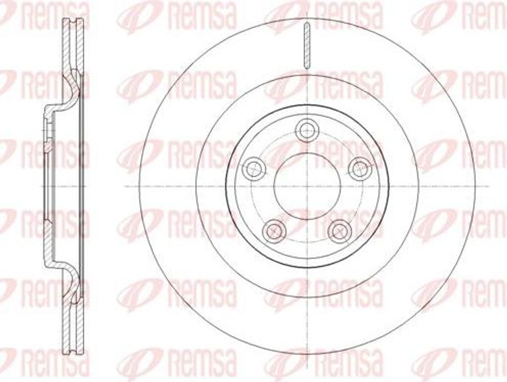 REMSA 62111.10 Bremsscheibe OE T2R5941 kompatibel mit F-Type