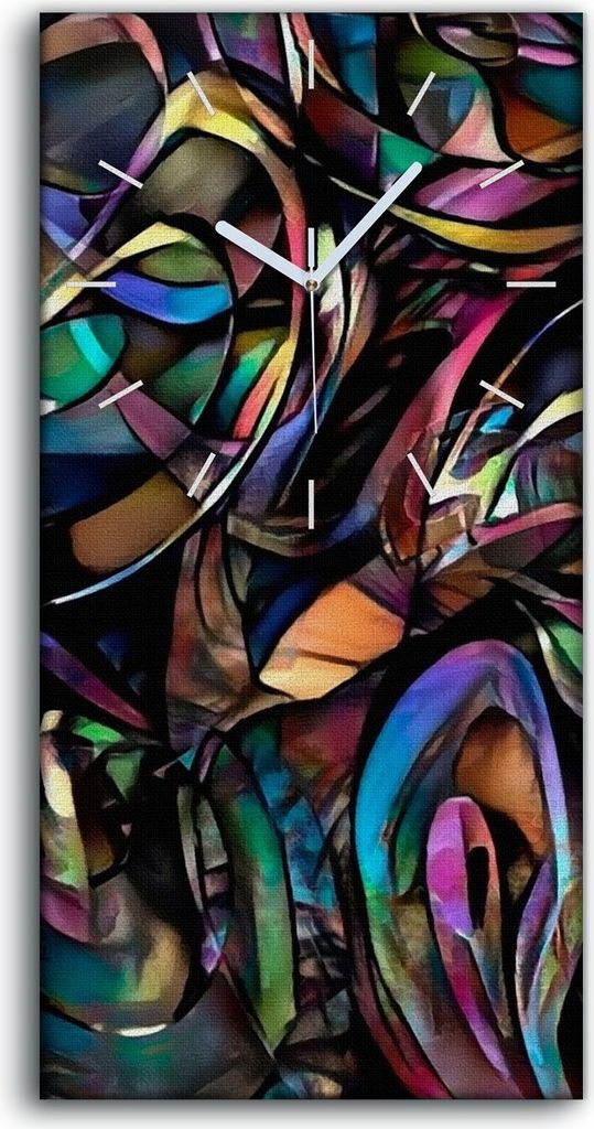 Dekor Leinwand Uhr Wandbilder Geräuschlos 30x60 Malerei Abstrakte Kunst - weiße Hände