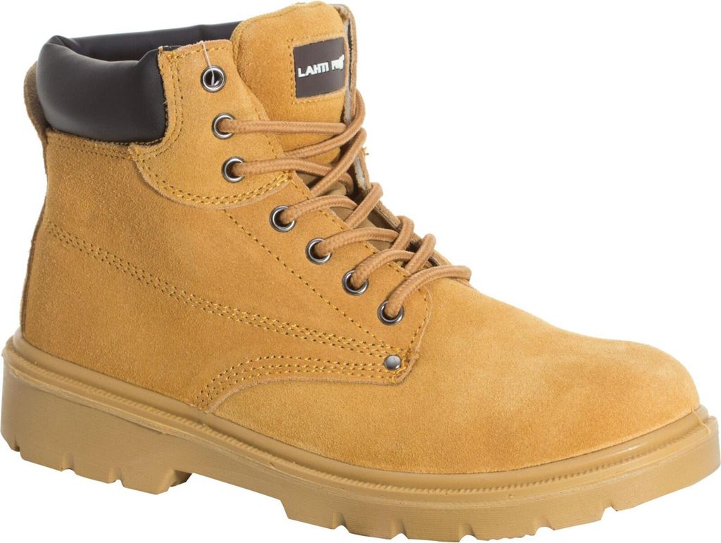 Beige-Braune Wildleder-Stiefel, S1 P Fo, "39", Ce, Lahti