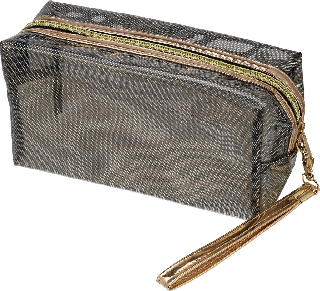 Reise-Kulturtasche, Kosmetiktasche, Organizer, Kosmetiktasche, PVC, schwarz