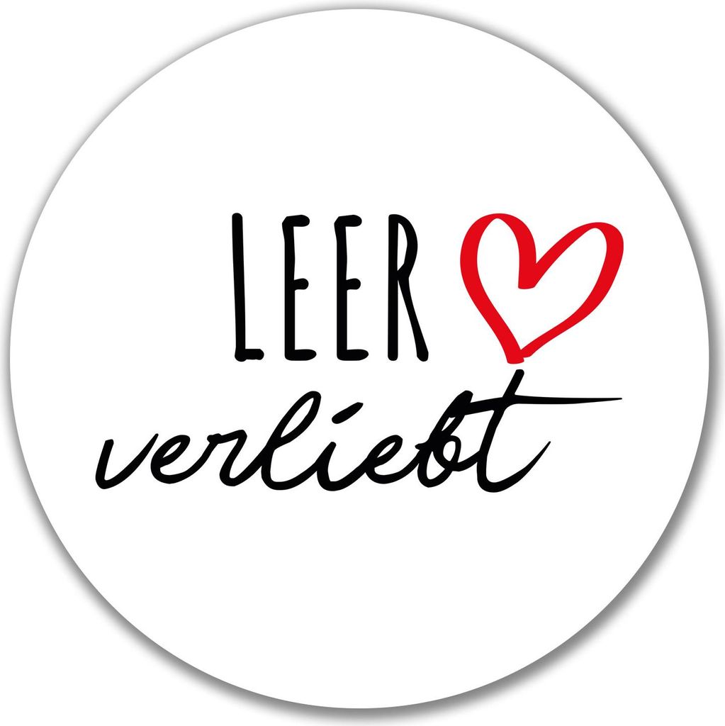 Huuraa Aufkleber Leer verliebt 10cm rund Sticker Geschenkidee