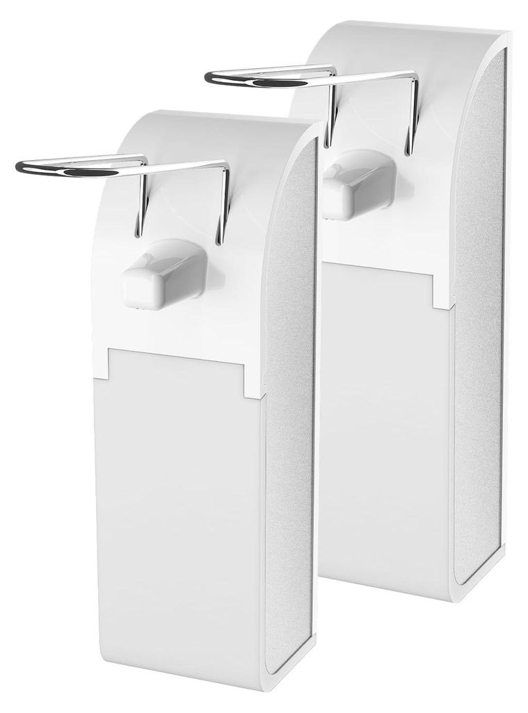 Desinfektionsmittelspender, Aluminium, Seifenspender für 1000 ml, 2er-Set, Wandseifenspender, Euro-Spender für Desinfektionsmittel, Seifenspender...