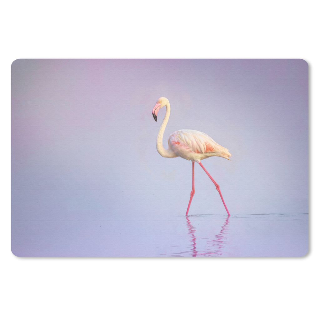 MuchoWow Mauspad Mousepad Flamingo - Wasser - Rosa 27x18 cm - Mousepads - Maus Mat - Pad - Mausunterlage - Büroartikel - Desk Matten