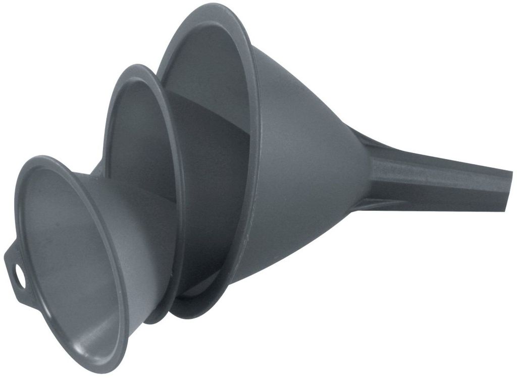 Lot de 3 entonnoirs en plastique 8, 9 et 11 cm Fackelmann Image du produit 