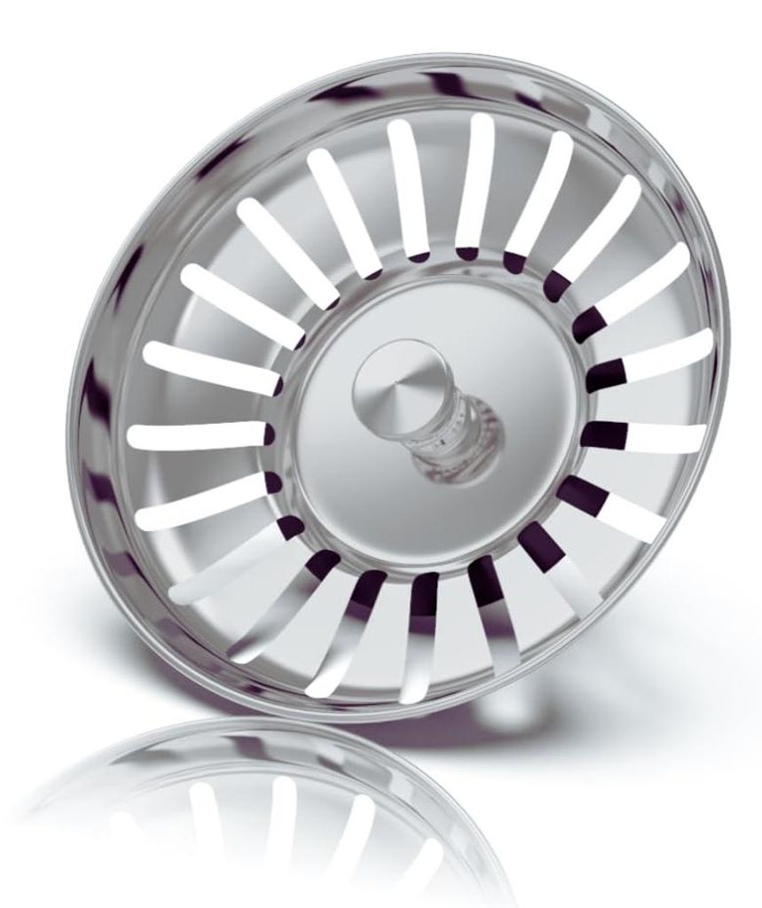 Spülbeckensieb - Universelles Spülbeckensieb aus gehärtetem Stahl mit innovativer Stöpselfunktion - Blanco Spülbeckensieb - Ideal als Ersatzte...