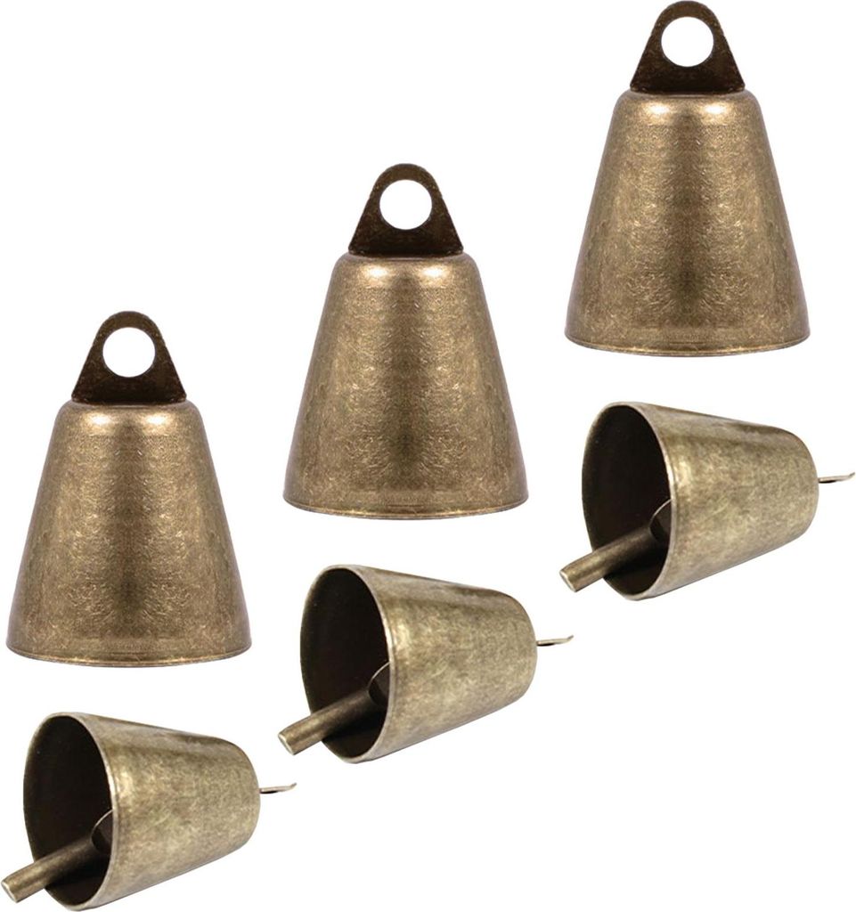 6 Stück hängende Glocken, Windspiele, Jingle Bell, DIY Eisen, kleiner Anhänger für Weihnachtsbaum, Kranz, Party, Hochzeit, festliche Atmosphär...