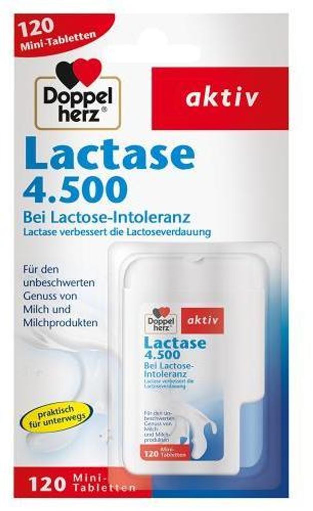DOPPELHERZ Lactase 4.500 Tabletten Produktbild 