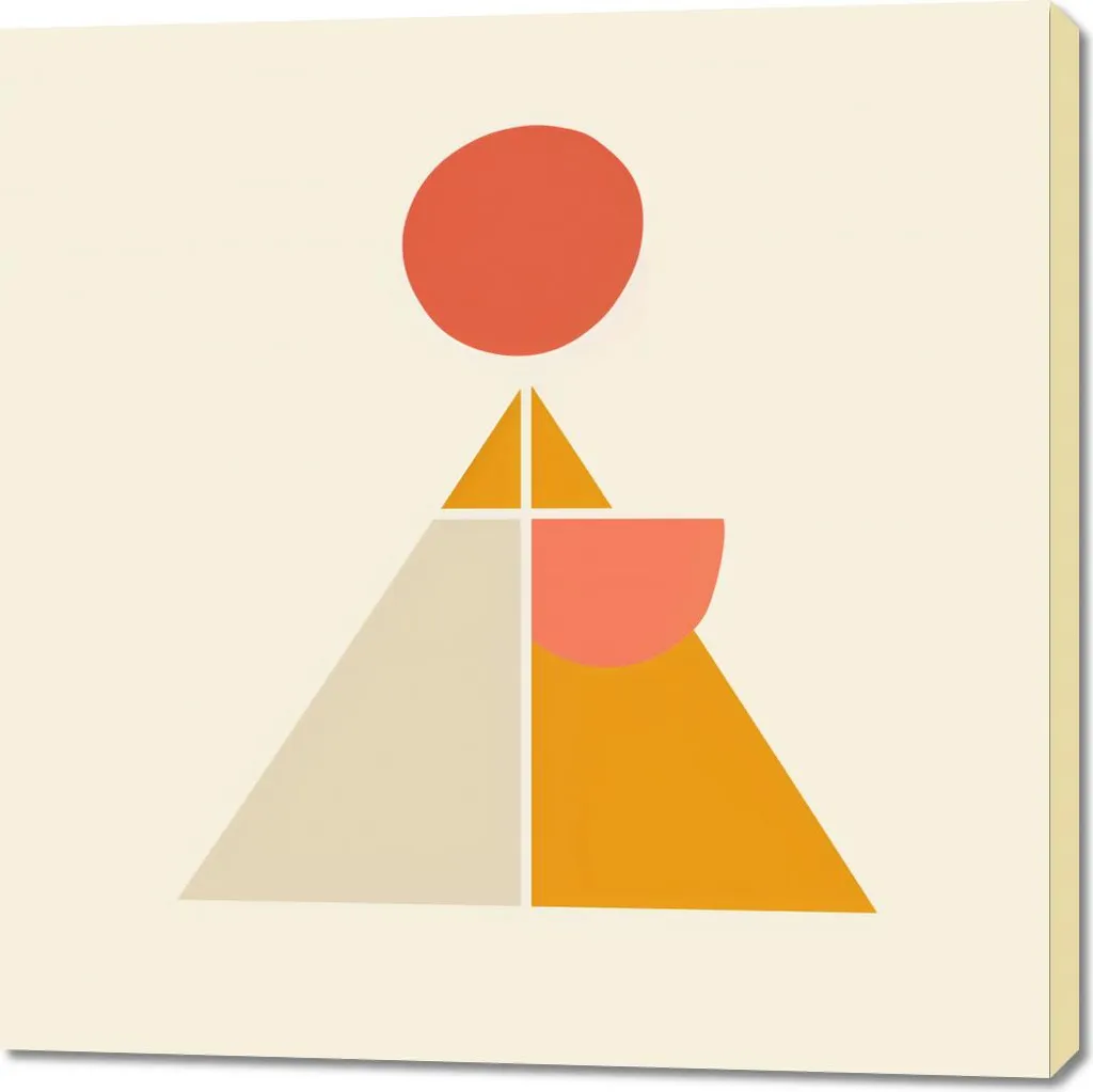 Quadro 100x100 cm Piramide dell'Equilibrio - Arte Moderna per Soggiorno