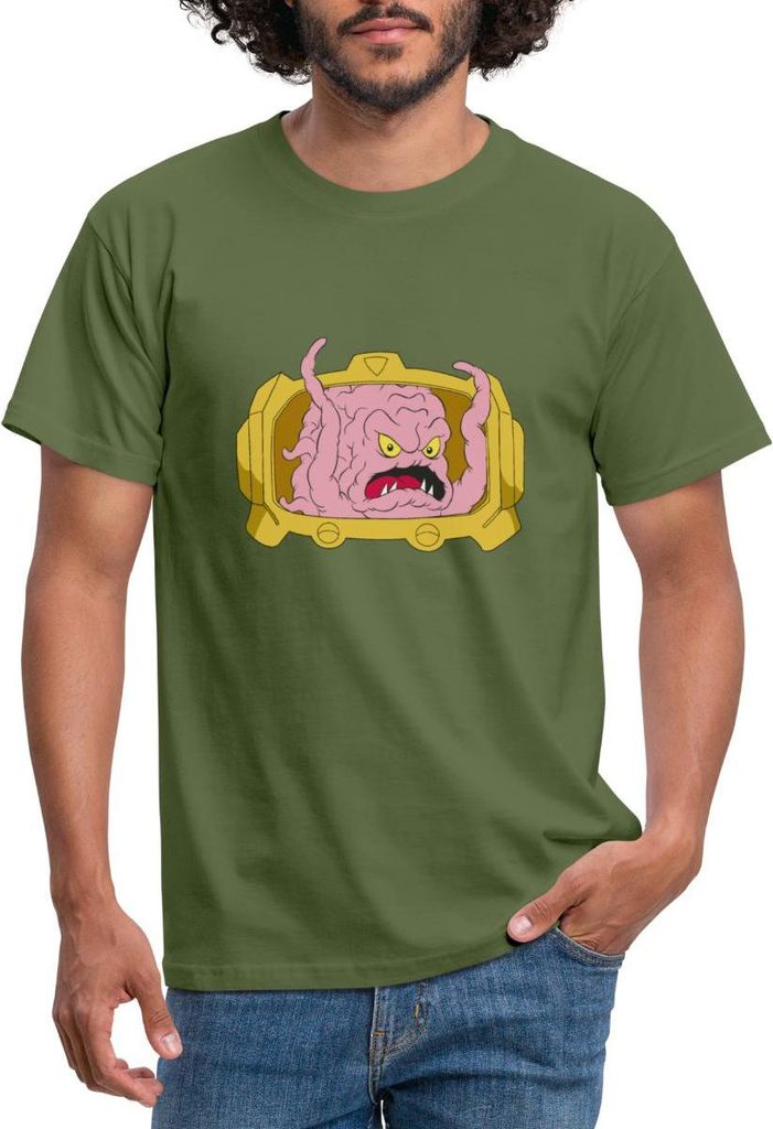 Spreadshirt Teenage Mutant Ninja Turtles Krang Bösewicht Männer T-Shirt, S, Militärgrün