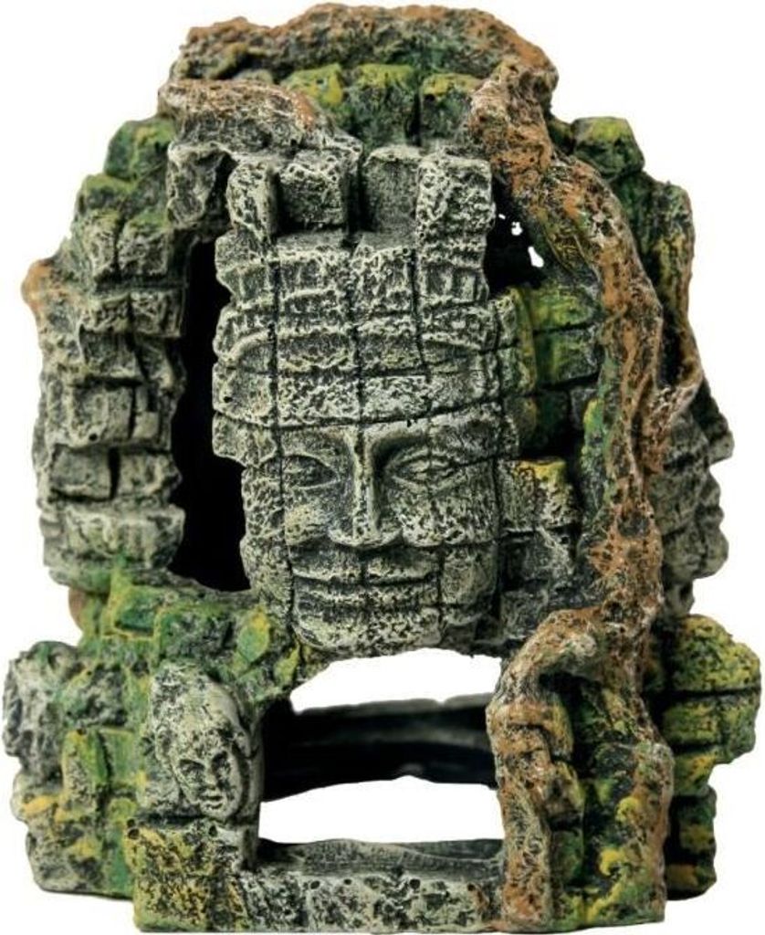 ZOLUX Turmdekoration mit Gesichtern 4 Seiten für Aquarium - 8,3 x 7,7 x 8,8 cm