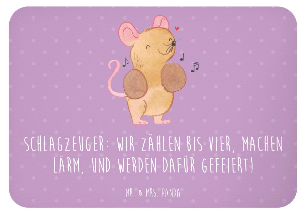 Mr. & Mrs. Panda Kühlschrankmagnet Schlagzeuger Stolz - Lavendeltraum - Geschenk, Notizhalter, Humor, Musik, magnet, whiteboardmagnet, Musiker, Ko...