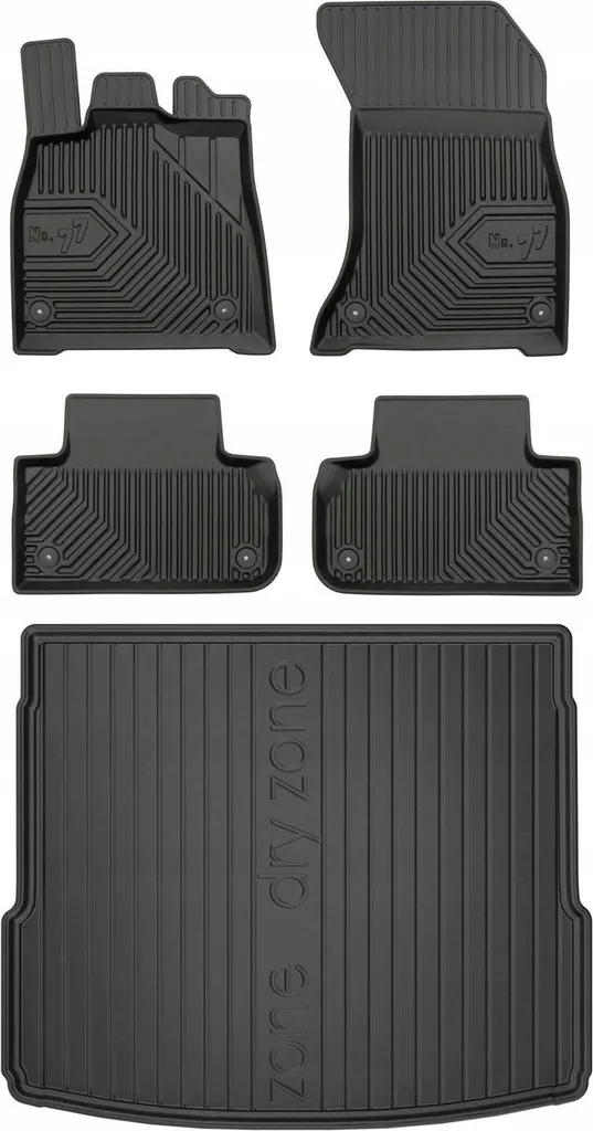 SET 77 Tappetini Gomma AUDI Q5 2 dal 2017: Protezione Su Misura Premium