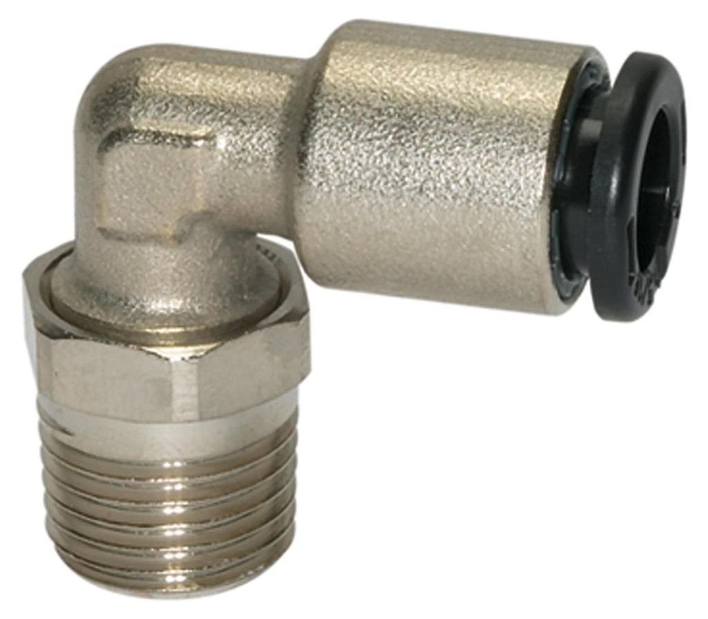 Riegler L-Steckverschraubung »click-clock«, drehbar, R 1/4 außen, Ø 8 mm