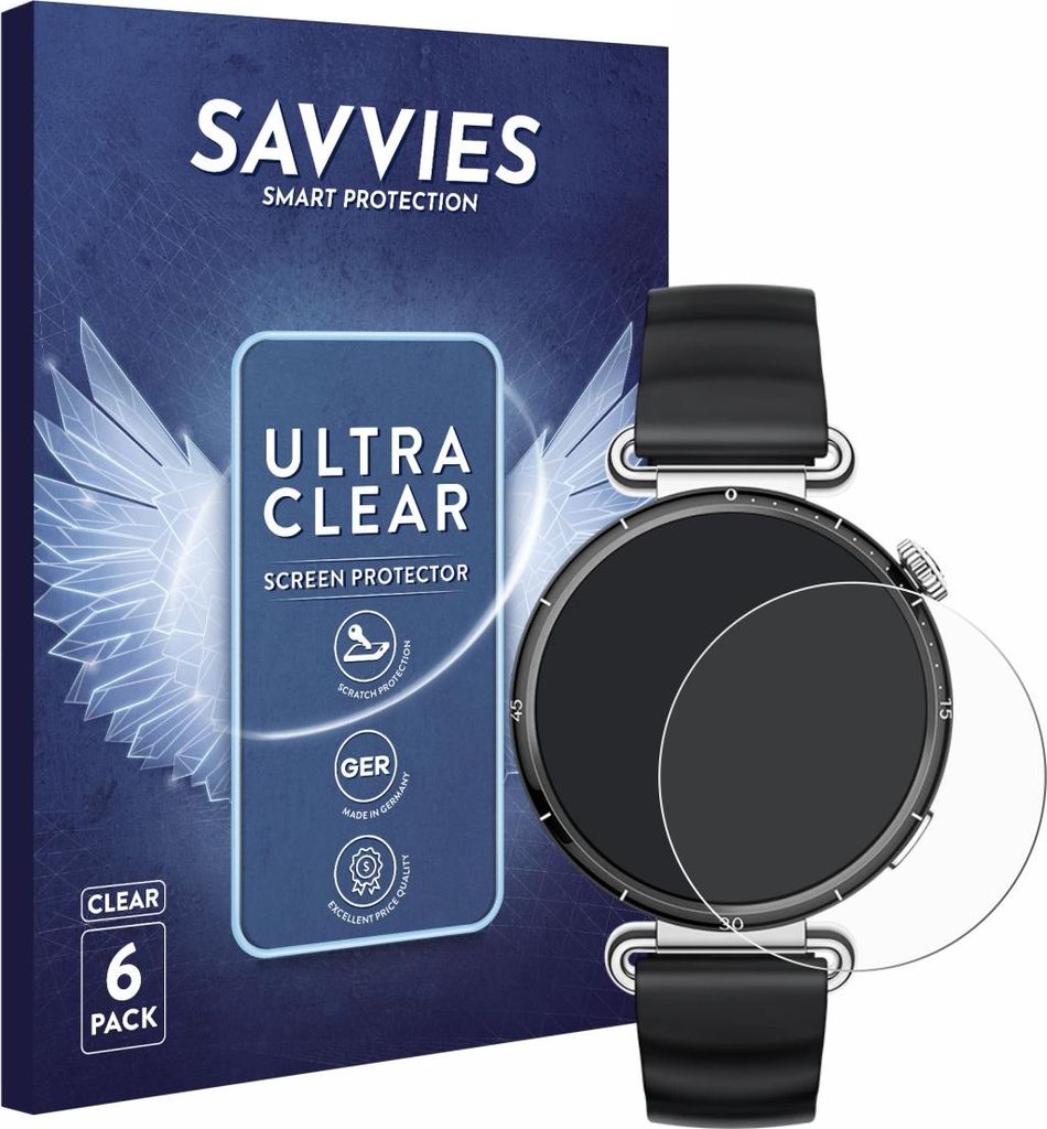 6x Für Huawei Watch GT 6 (41 mm) Schutzfolie Savvies Produktbild 