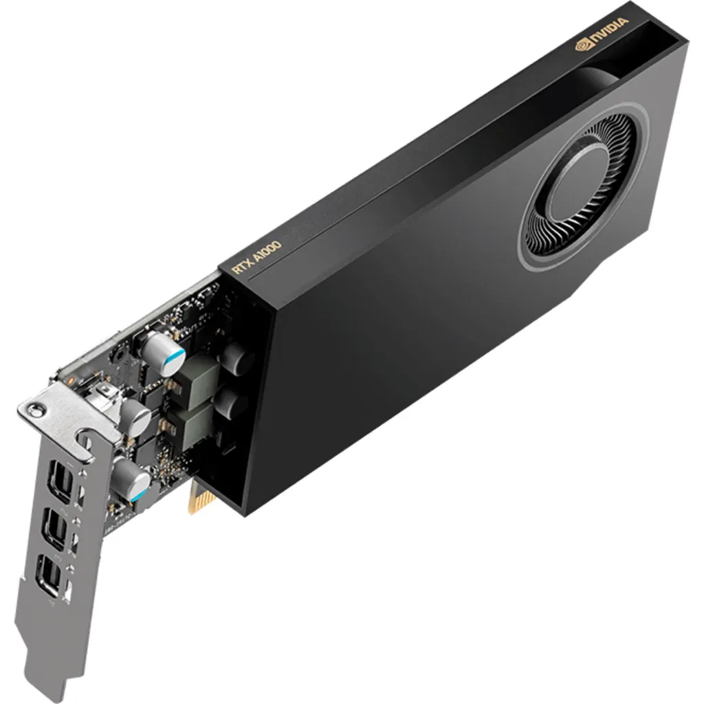 Carte graphique RTX A1000 pour affichage multi-écrans 4K - 3