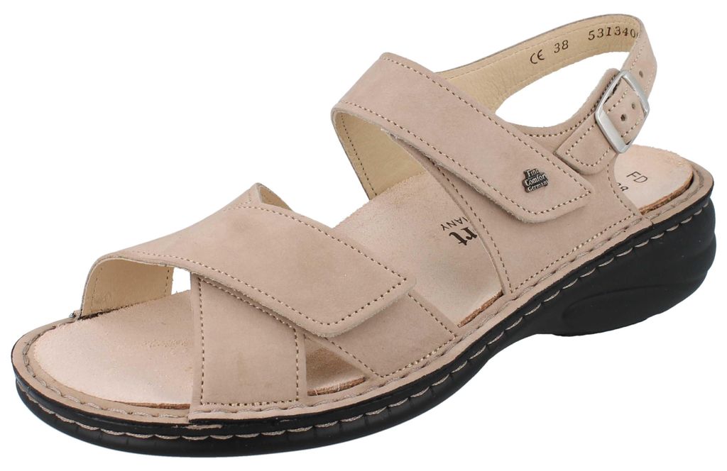 FINN COMFORT Linosa Damen Sandale taupe Nubukleder - Größe: Produktbild 