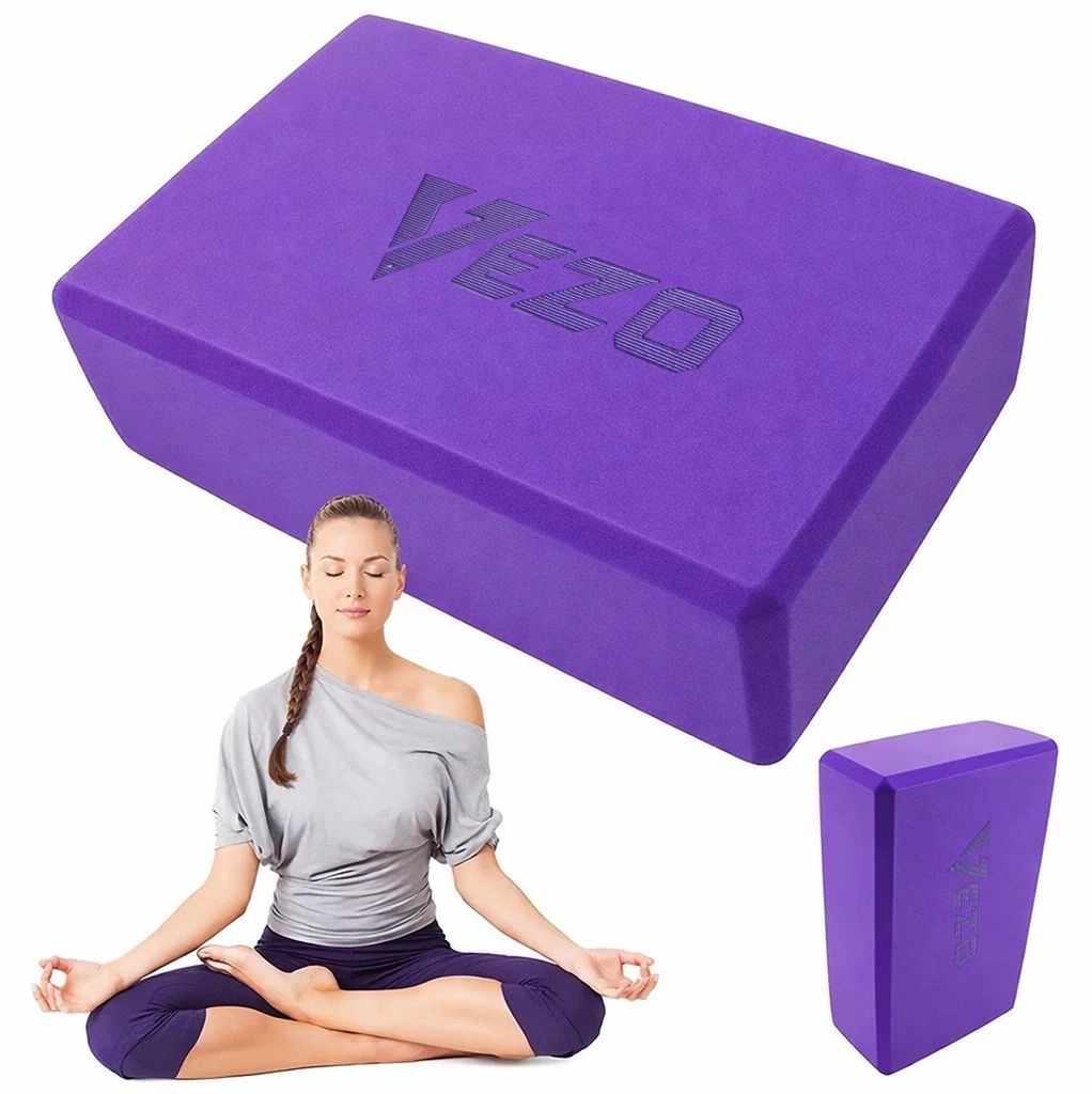 Joga blok joga kocka yoga blok penový EVA blok fialový 23 x Obrázok produktu 