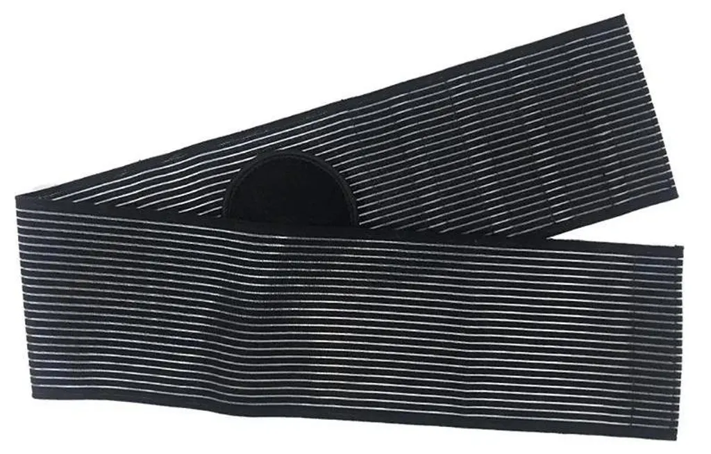 Ceinture pour hernie ombilicale noire - Soutien médical réglable L/XL