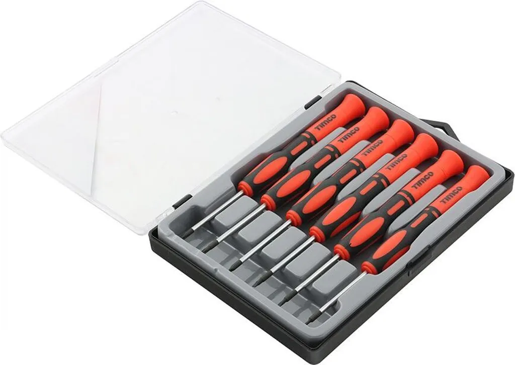 Set Professionale Timco 6 Cacciaviti Precisione - S2 Steel & Magnetic