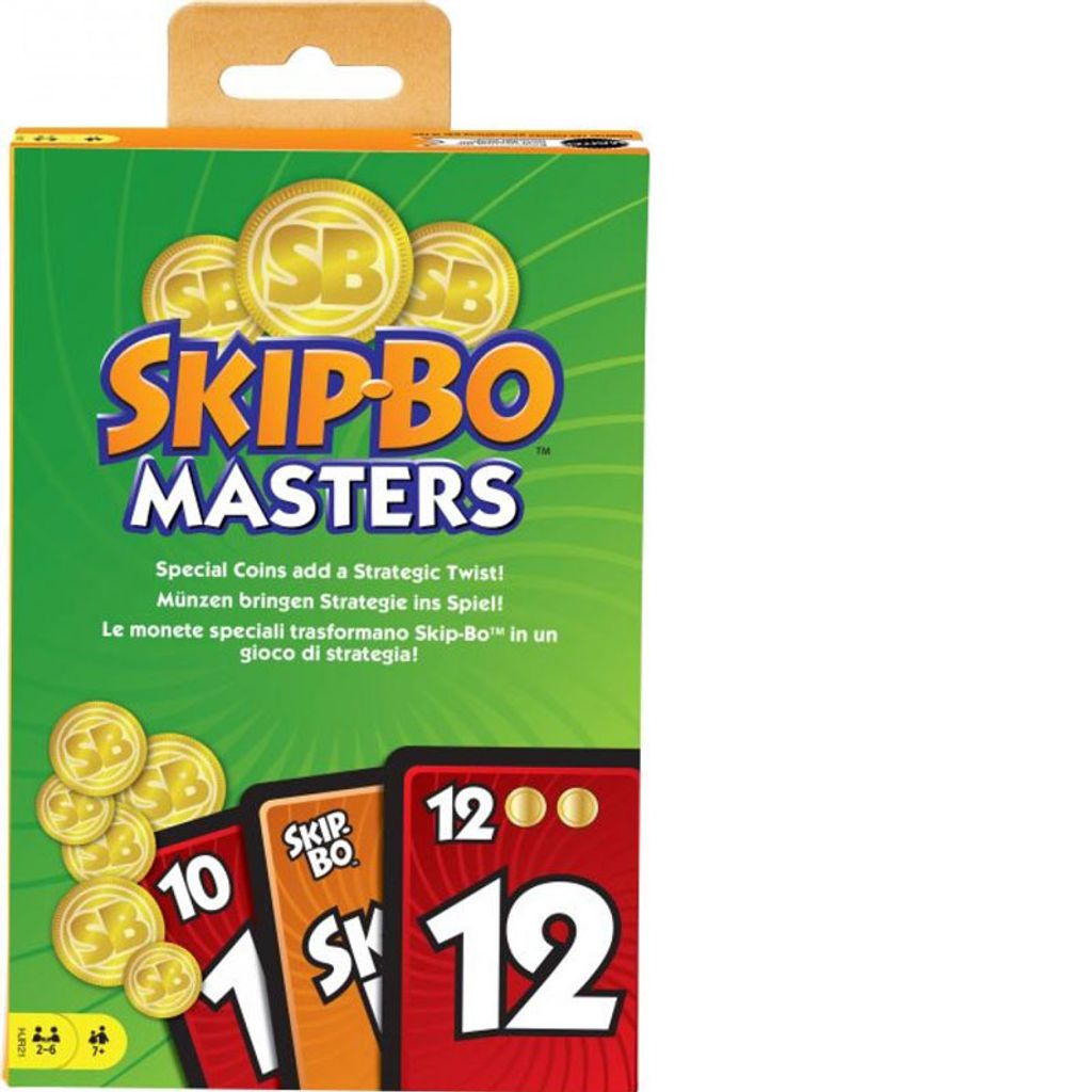 Mattel Games HJR21 - Skip-BO Masters Kartenspiel für Familien, Reisen