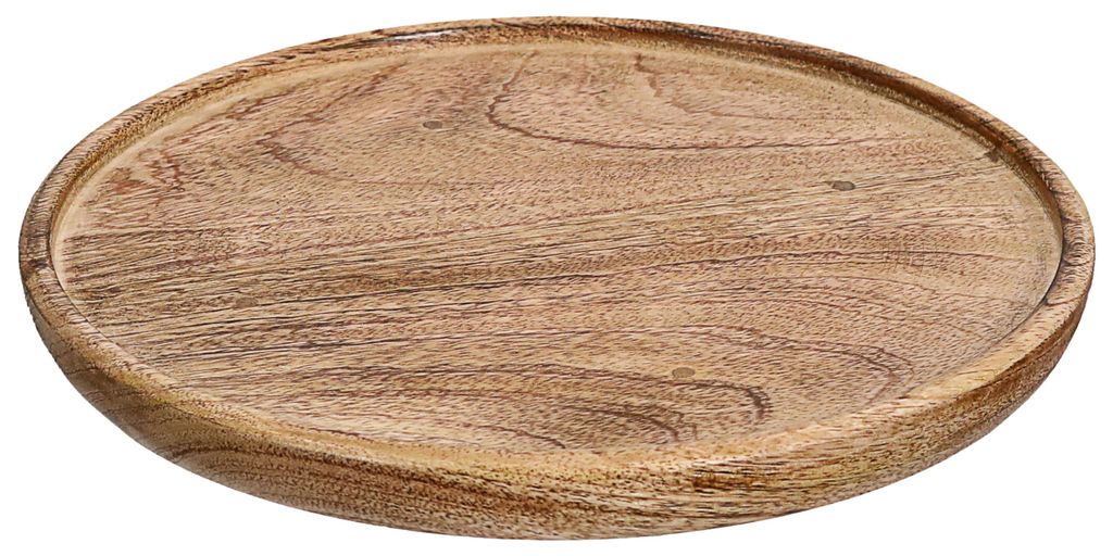 Dekoteller Ø30x2,5cm Mangoholz rund Dekoschale Naturprodukt rustikal Dekoobjekt Holzdekoration Teller Holzteller Wohndeko