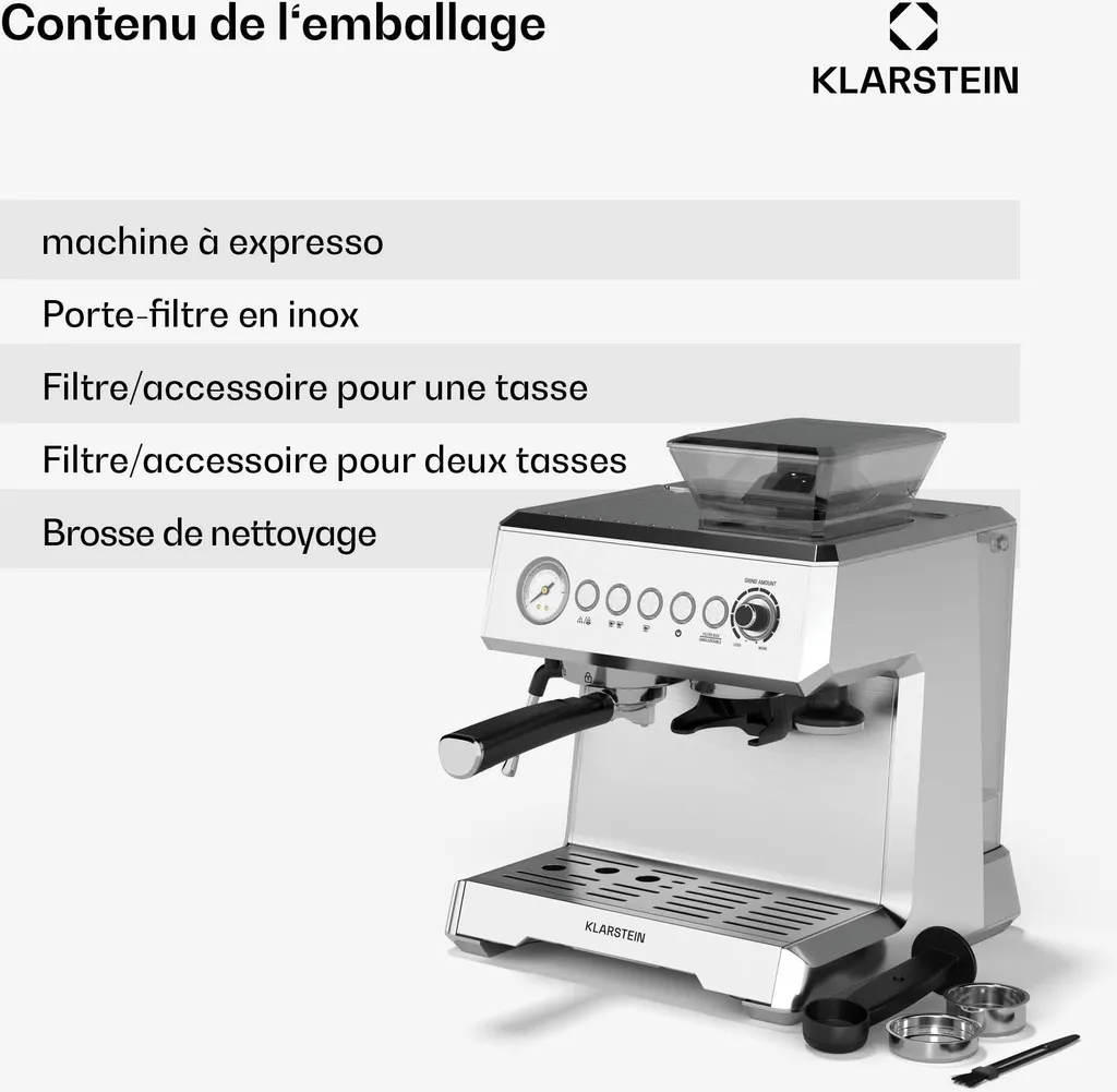 Dites adieu aux capsules avec cette Machine à Café Grain 20 Bars Pro