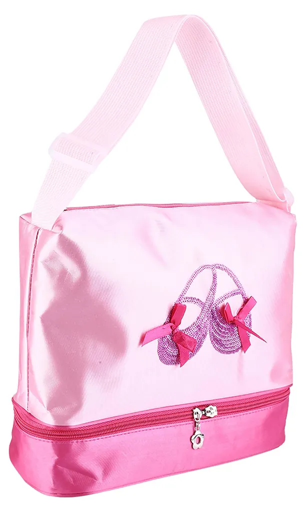 Sac à main de ballet pour fille avec paillettes rose brillant danse