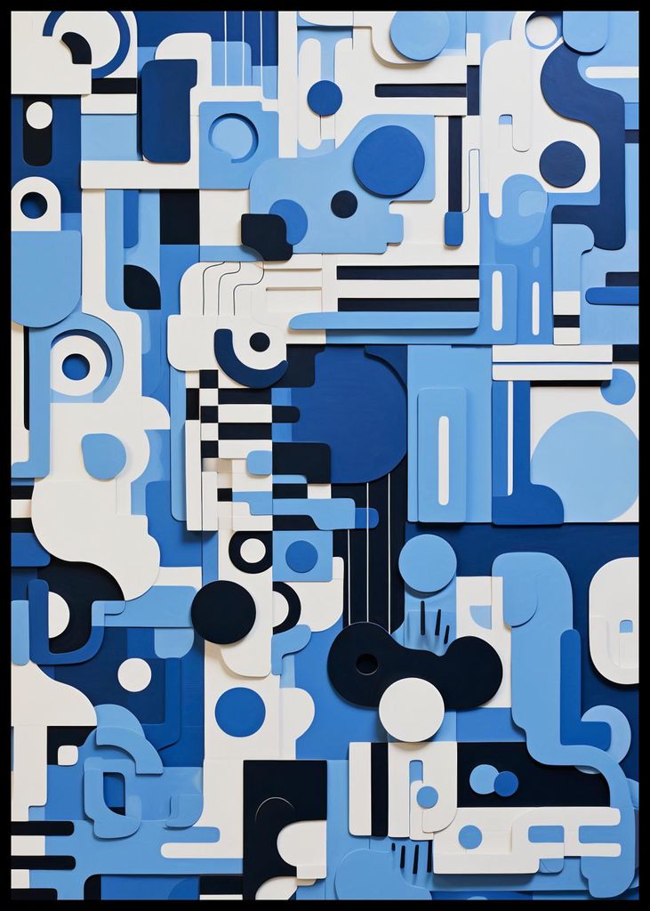Plakat 59,4x84,1cm Blauer Labyrinth