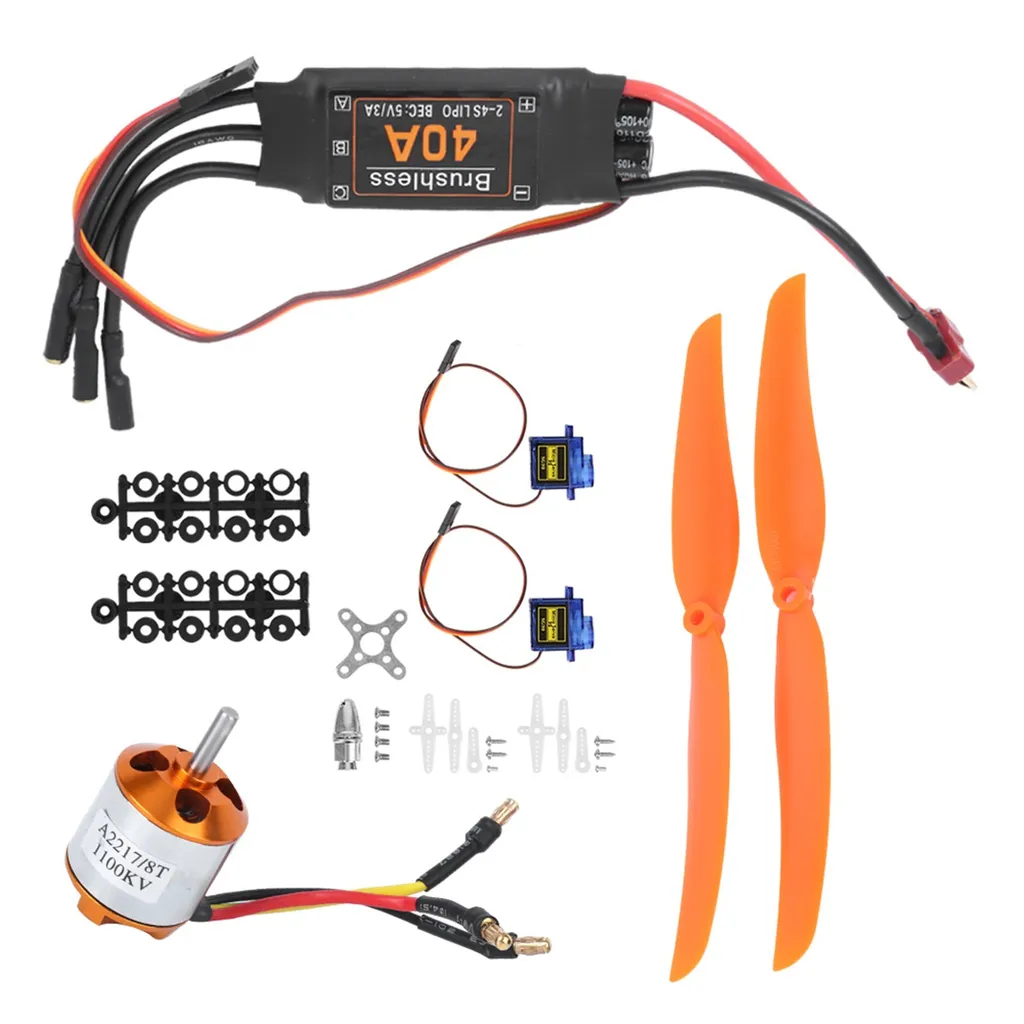 Pack Motorisation Avion RC Brushless Complet avec Hélice et Servos